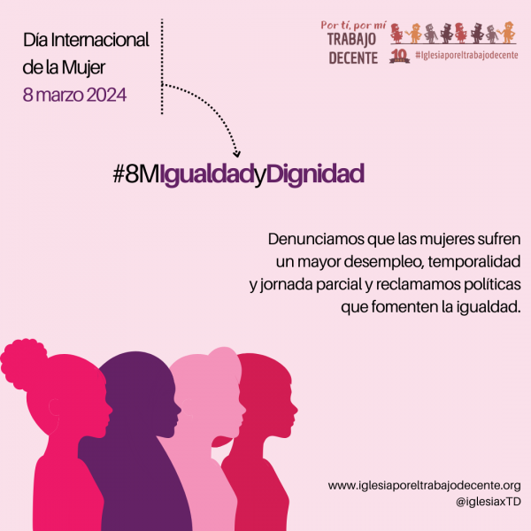 8 marzo - dia internacional de la mujer - trabajo decente