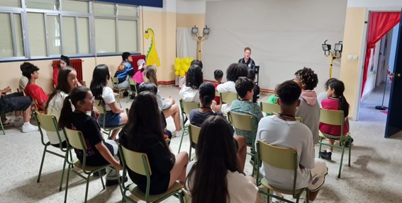 Niños y niñas en el campamento Urbano de Cáritas Lugo