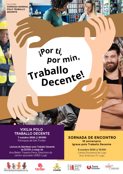 Cartel de los actos por la Jornada Mundial del Trabajo Decente