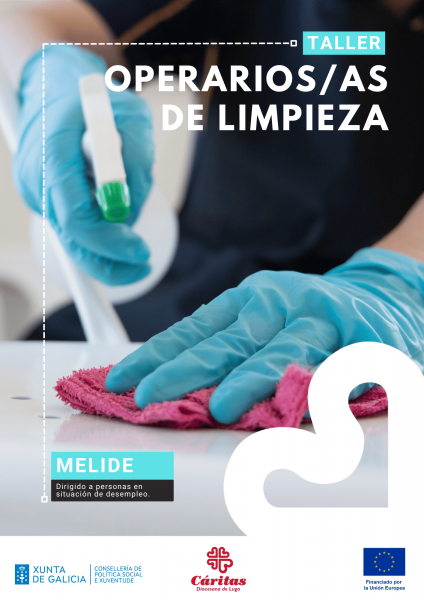 cartel del taller de limpieza de Melide