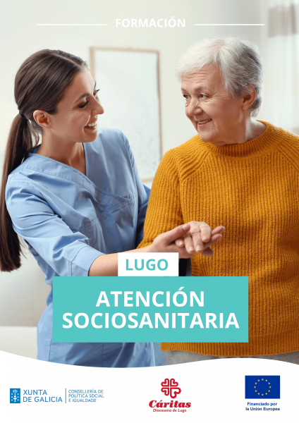cartel del curso de atención sociosanitaria en lugo