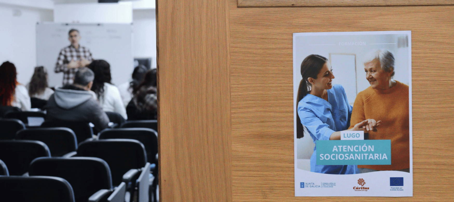 imagen del aula del curso de atención sociosanitaria en lugo
