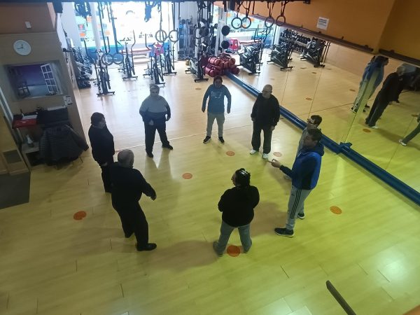 taller de percepción corporal en el gimnasio Kung fu Lugo