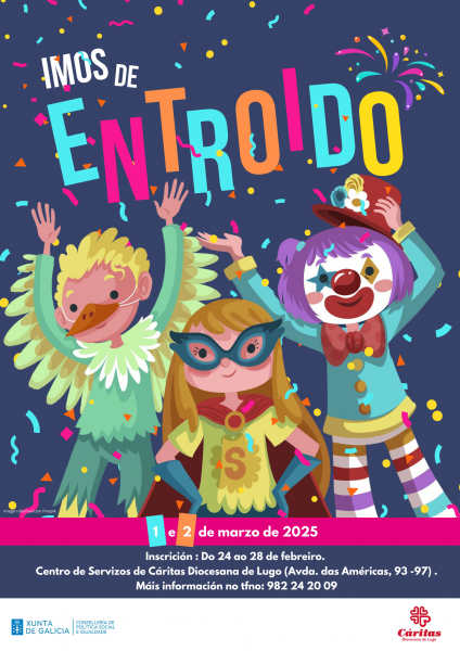 cartel carnaval en cáritas 2025