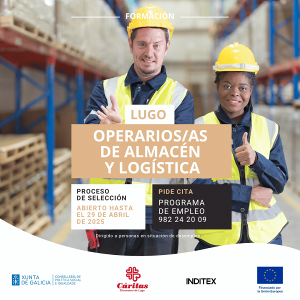 cartel del curso de almacén de Lugo